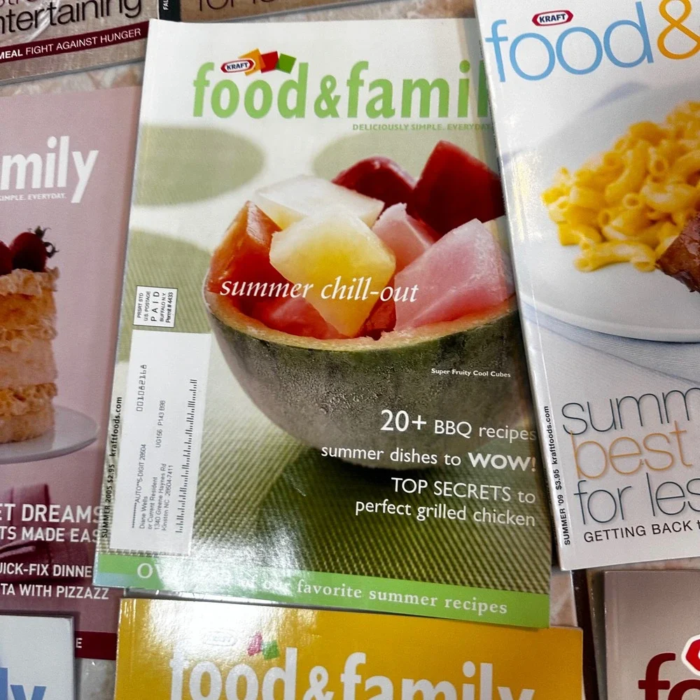 17 Vintage Kraft Food & Family Magazine Lot Holiday Recipes Desserts 2002-2009